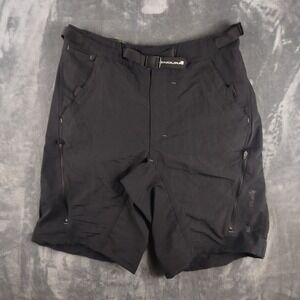 ENDURA Hummvee Cycling Cargo Shorts Black Nylon Zip Pockets Mens XL Montain